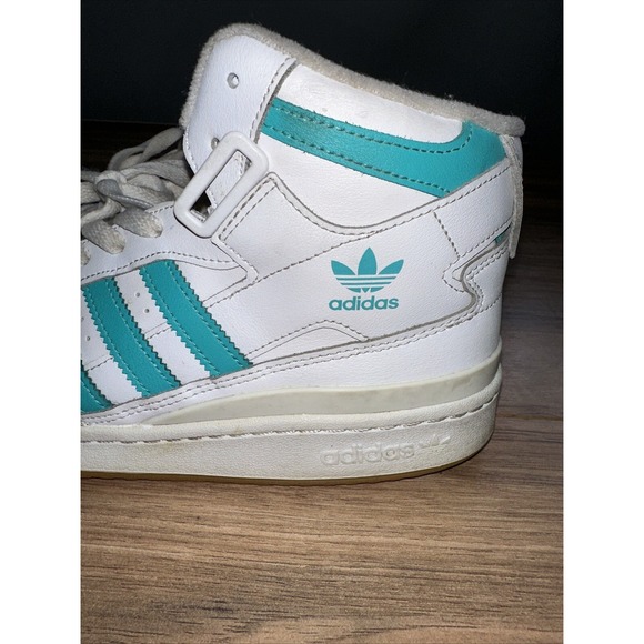 Size 9.5 - adidas Forum‎ Mid White Mint Rush W - Picture 4 of 15